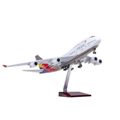 1:150 Asiana Airlines Boeing 747-400 Airplane Model 18” Decoration