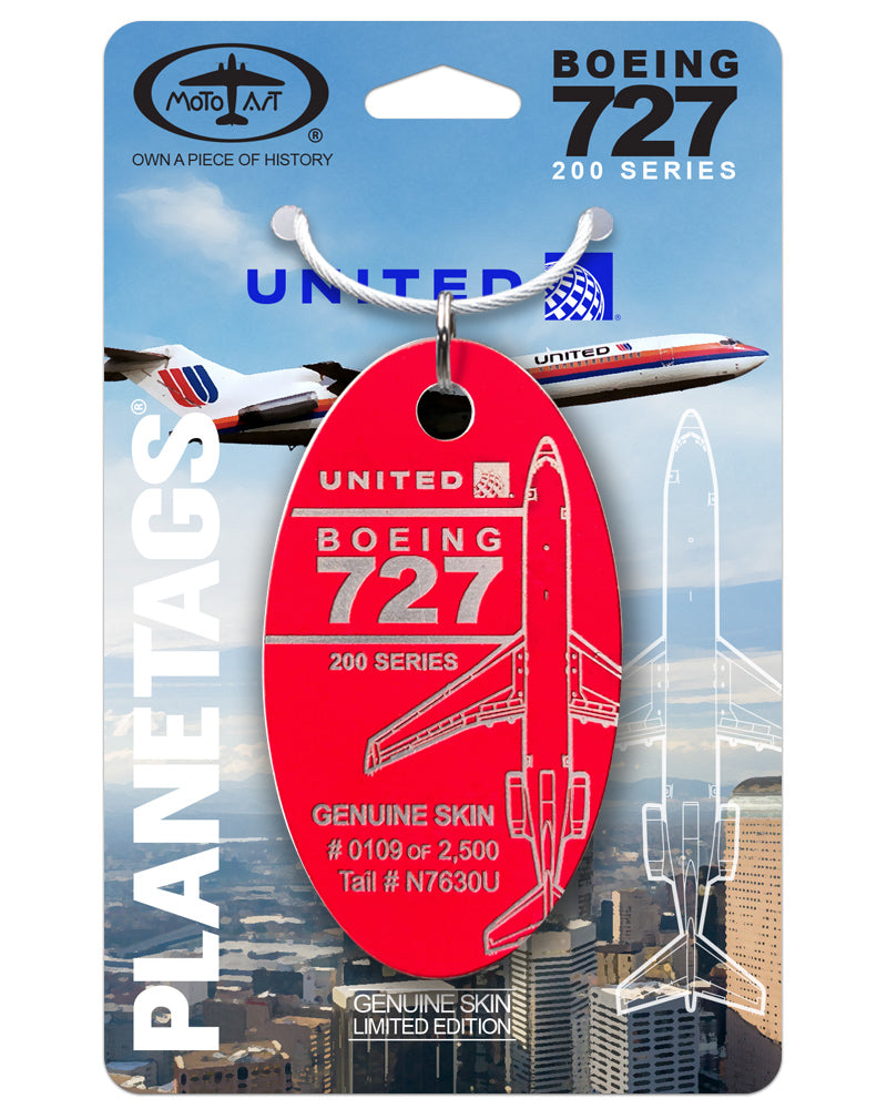 United Airlines® 727-N7630U – MotoArt PlaneTags