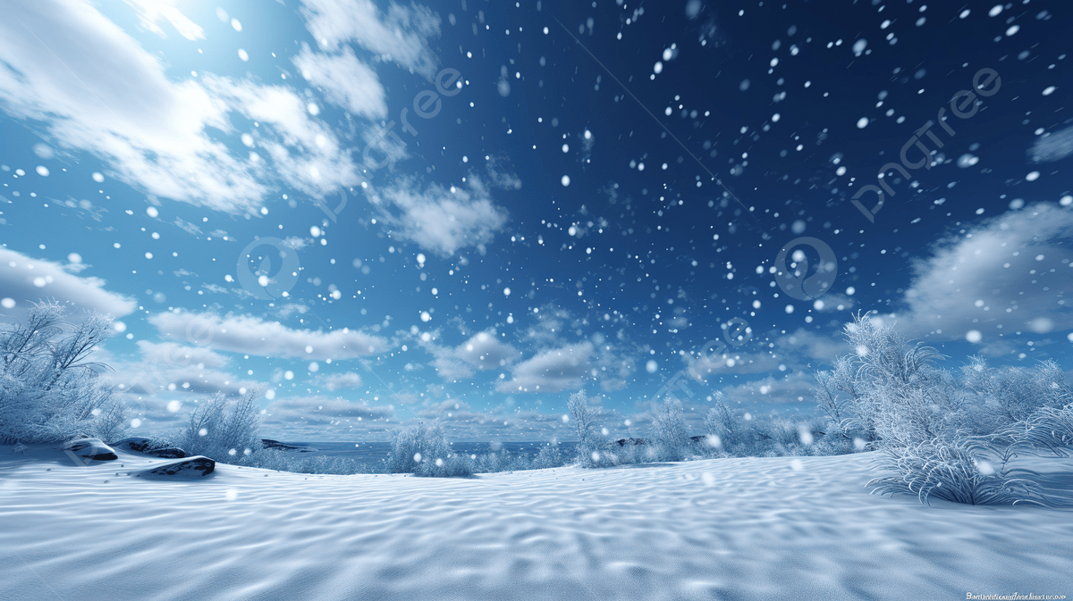 雪と雪の結晶が降る冬景色 写真 無料ダウンロードのための画像 - Pngtree