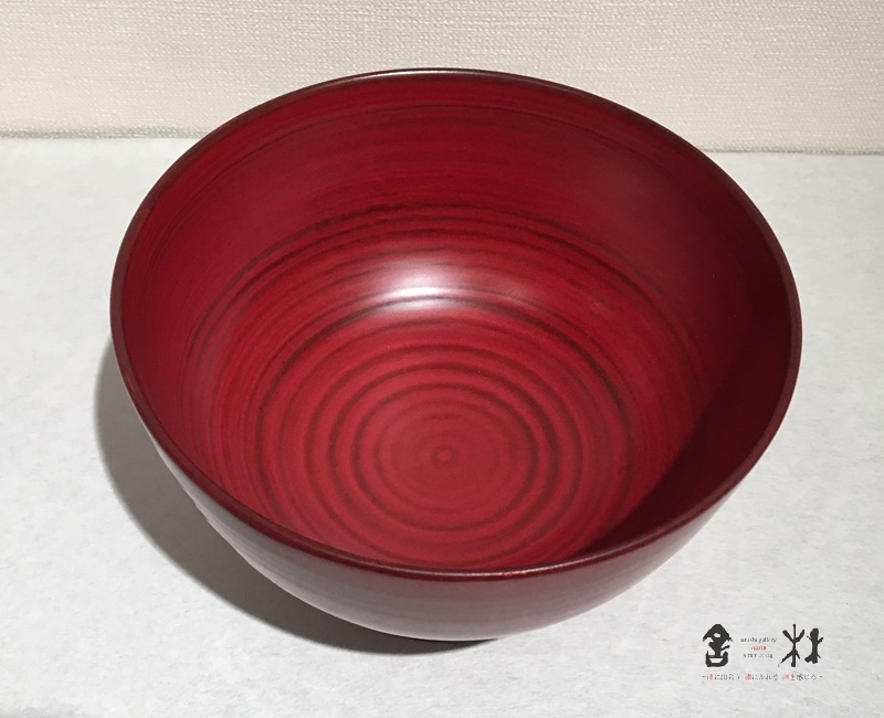 赤木明登作 能登一ノ椀 赤 127×80mm