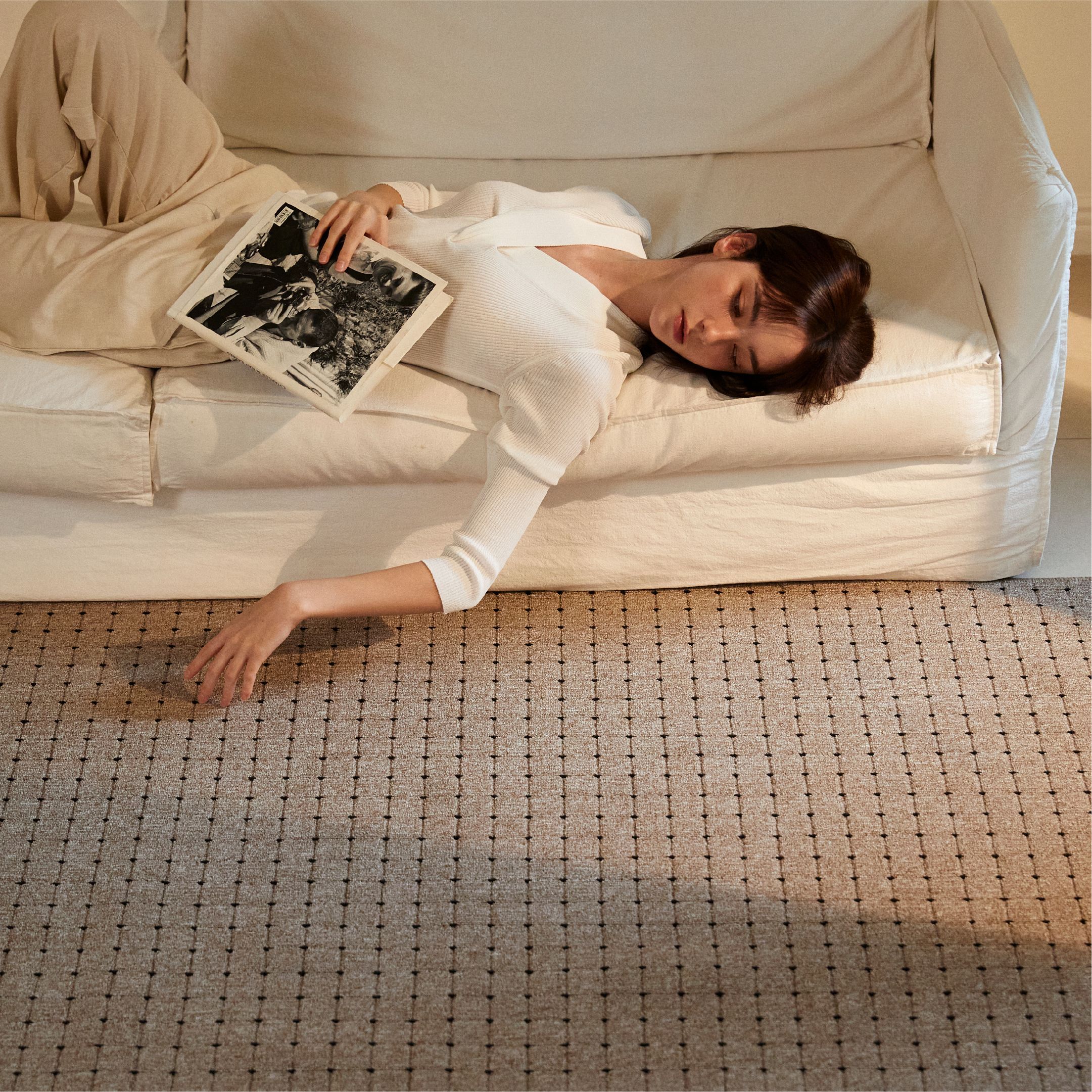 icilamaison Brique ラグ［5色・5サイズ］ ブラウン ホワイト グレー