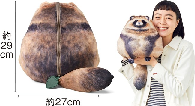 変身姿もかわいい 「キタキツネが化けるリバーシブルクッション」と