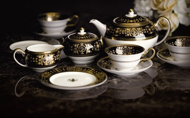 黒壺美品】ウェッジウッド☆アスター☆スタイリッシュなスープC/S ペア