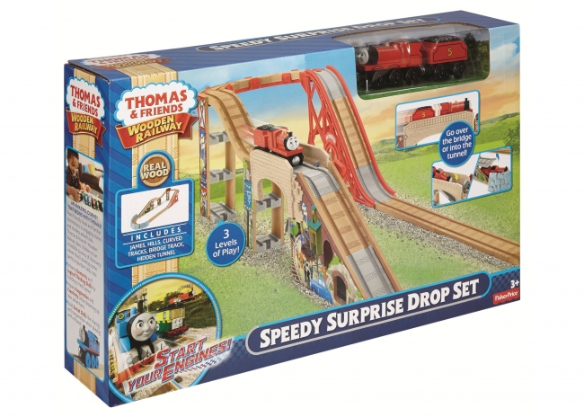 上質な木のぬくもりに触れられる木製トーマスシリーズに仕掛けが