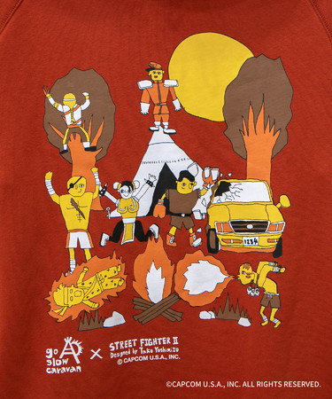 go slow caravan × STREET FIGHTER II コラボパーカー」が9月18日より