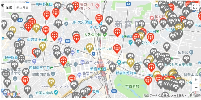 地図から14万5000件の神社お寺を見つけることができる新機能を公開