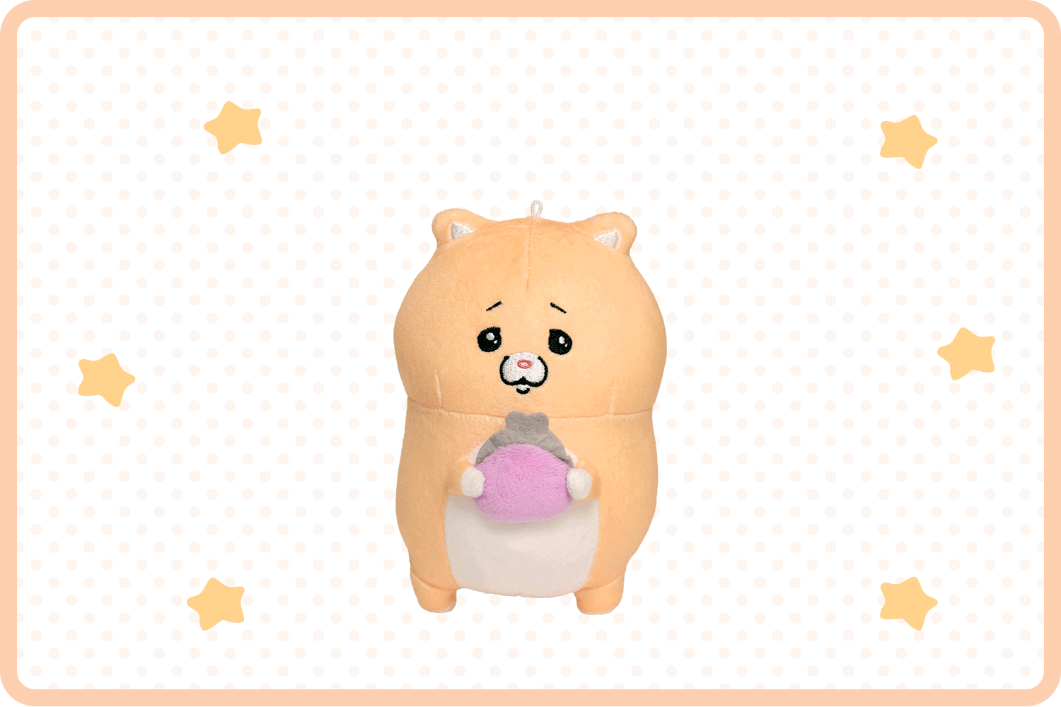 やさしい猫のポンちゃんクッション＆キィちゃんミニぬいぐるみ】が