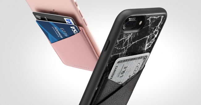 Casetify (ケースティファイ)】スタイリッシュなレザーポケットカード