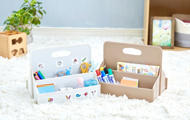 汚れを気にせず使えるシリーズから「おかたづけボックス」と