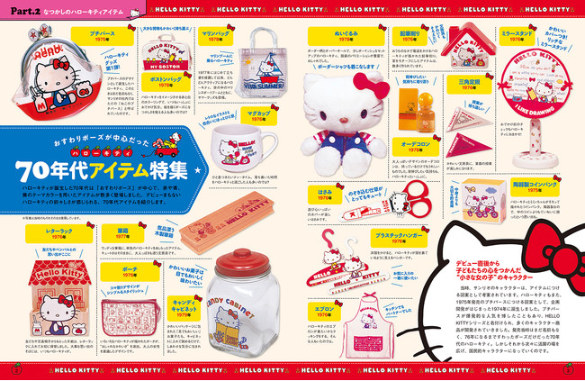 創刊号はハローキティのデビューアイテム“プチパース”を再現した