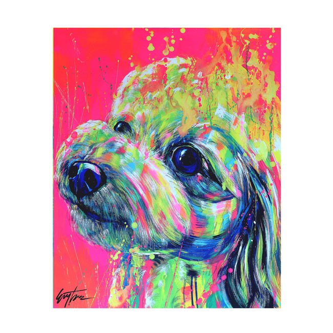 大切な家族の愛犬を世界で一枚だけの現代アートに!東京やN.Y.で活躍中