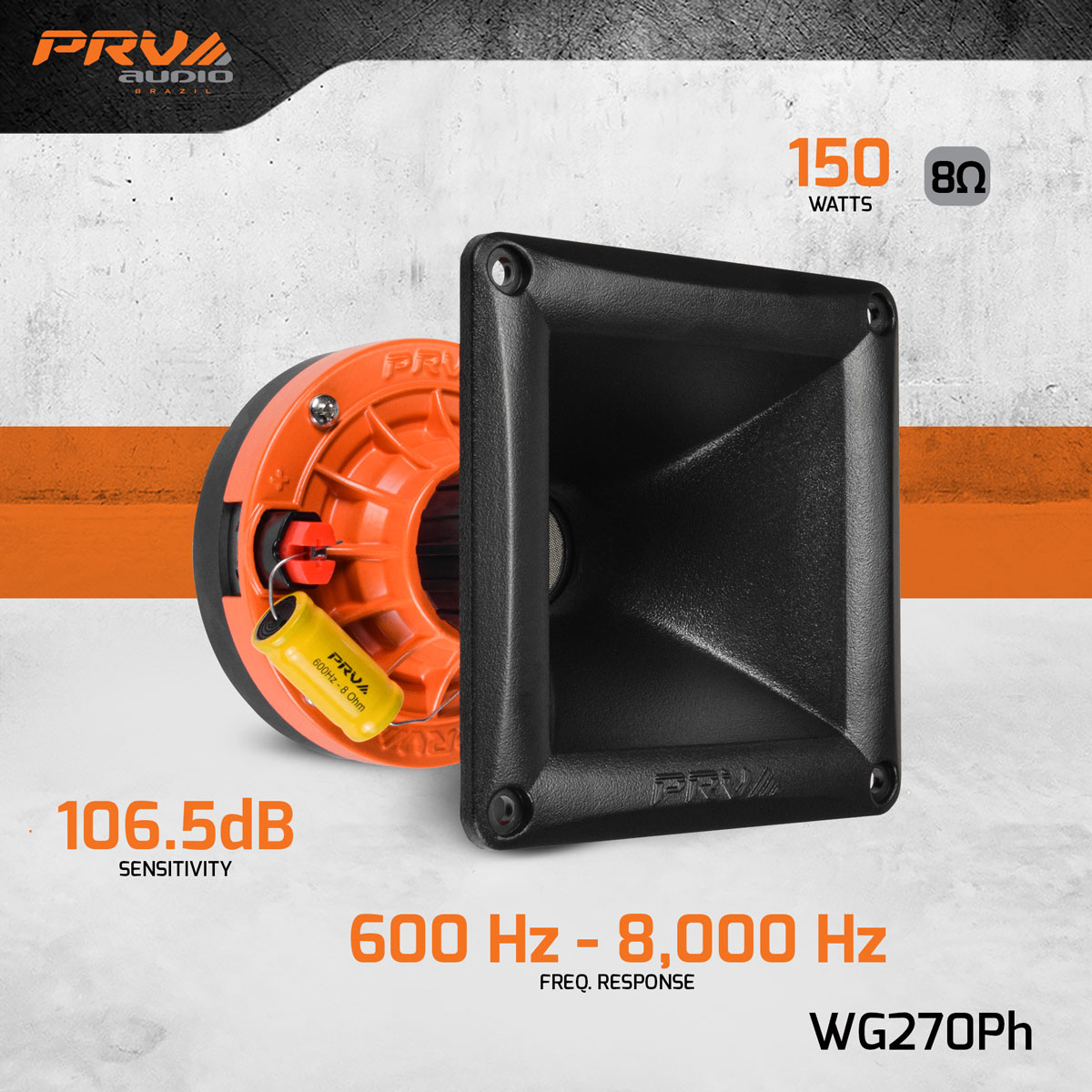 1” Midrange Horn Drivers + Amplifier Bundle - PRV Audio