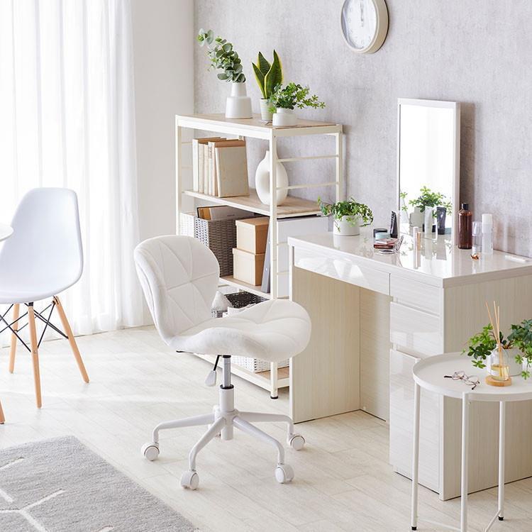 WEB限定】 ASHEL brilliant デスクチェア 白脚 ベイビーブルー(ライト