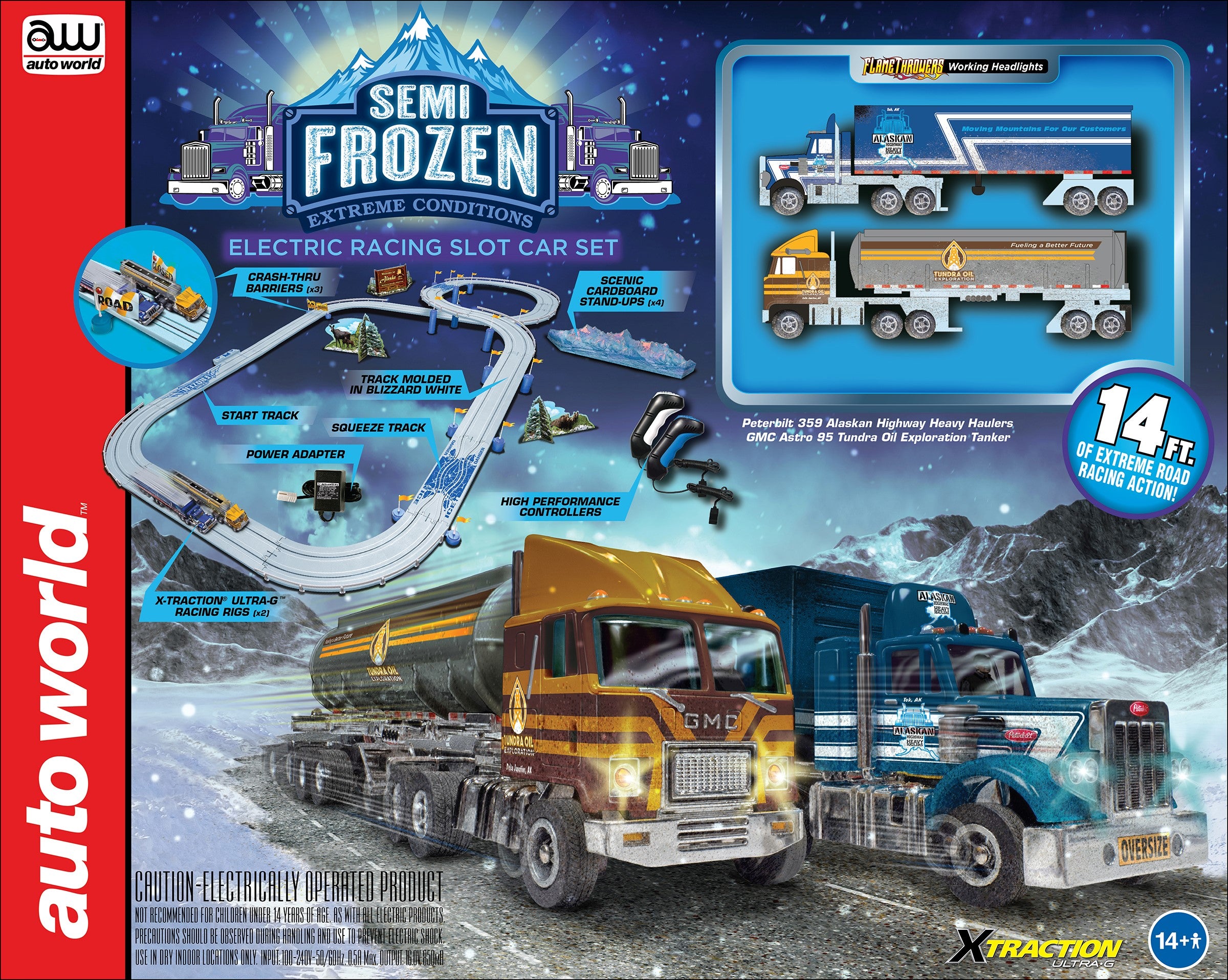 14' Semi-Frozen Extreme Conditions Slot Race Set | SRS339 | Auto