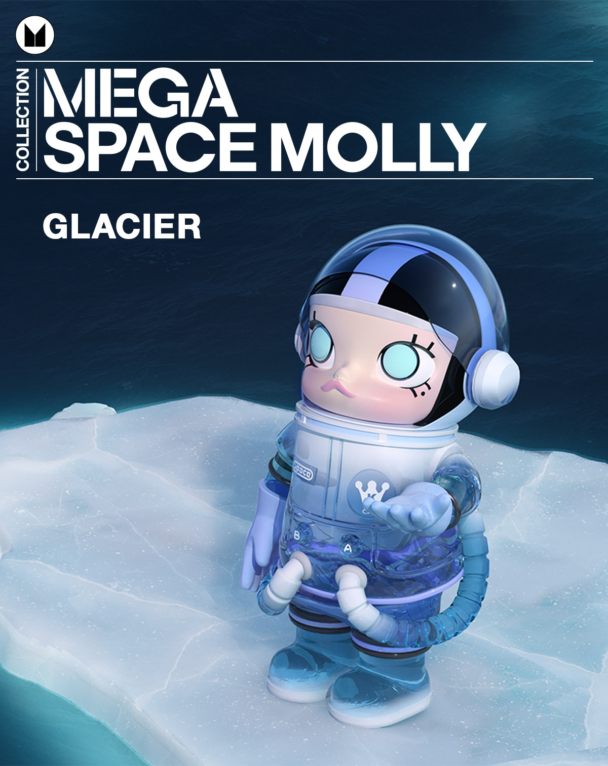 MEGA COLLECTION 1000% SPACE MOLLY Glacier - Mega 1000% - POP MART