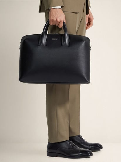 Black Leather Handbag FW25 32258125 | Zegna US