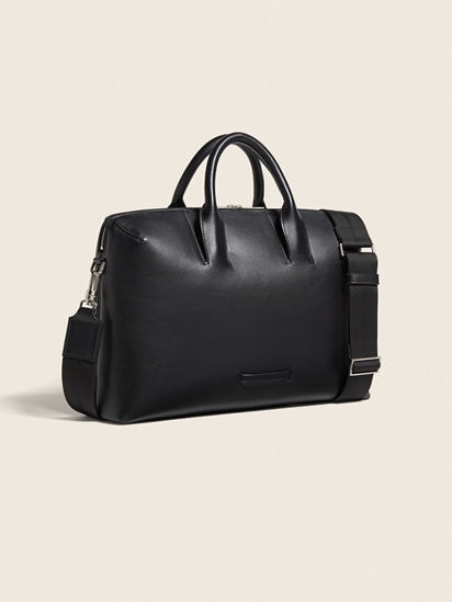 Black Leather Handbag FW25 32258125 | Zegna US