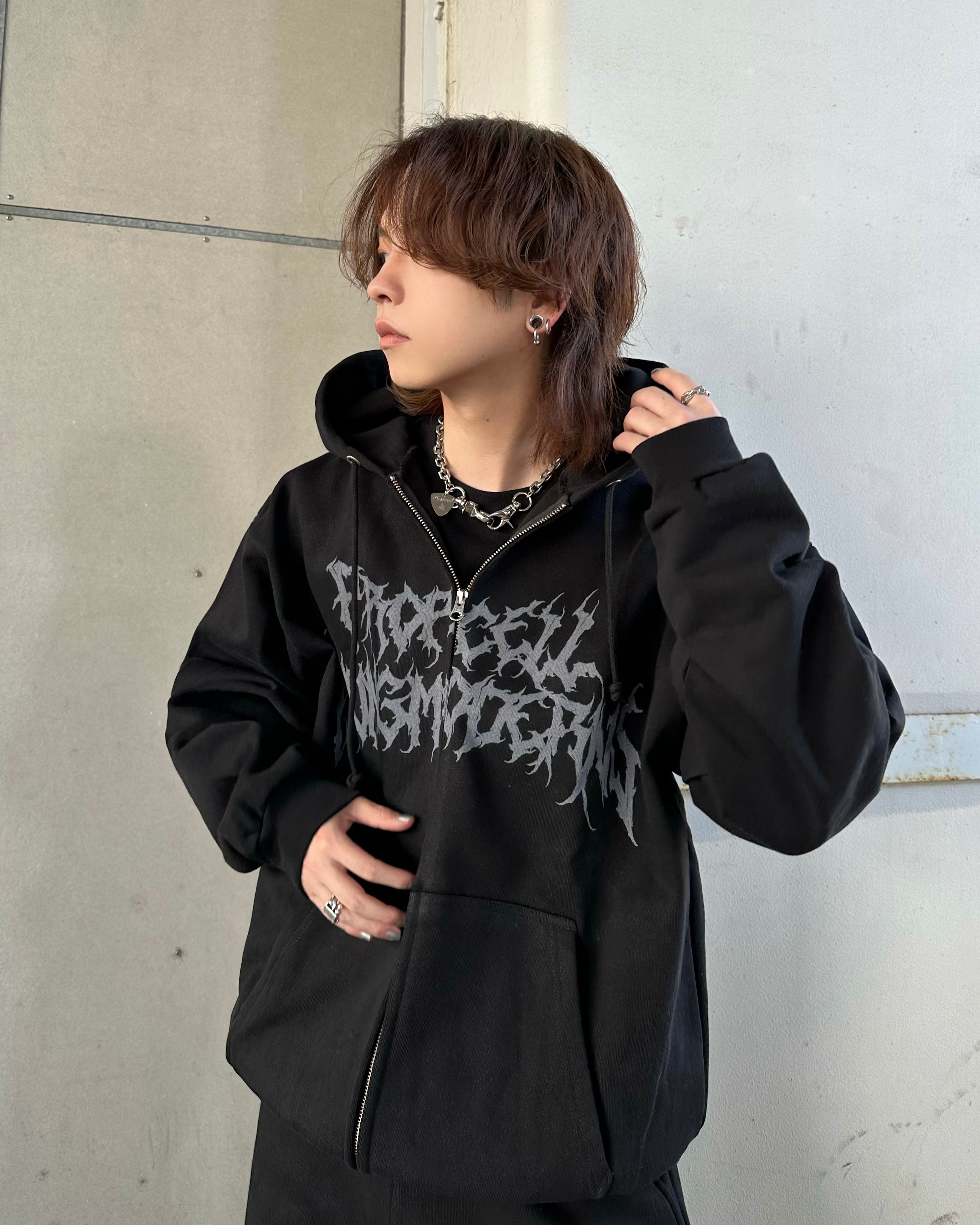 Metal Logo Zip Hoodie【パーカー】ブラック – PROPCELL