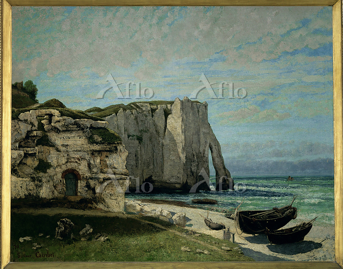 ギュスターヴ・クールベ「エトルタの崖、嵐の後」 [169969996]のアート