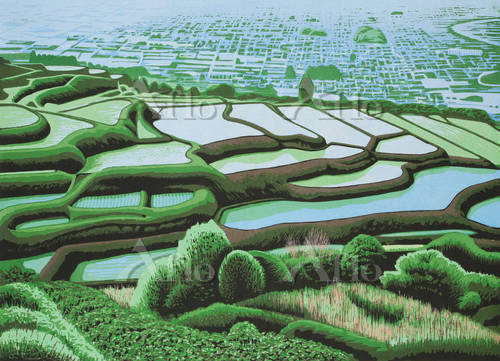 前田光一・作 「蝦夷の棚田」 [1327296]のアート作品 - アフロ