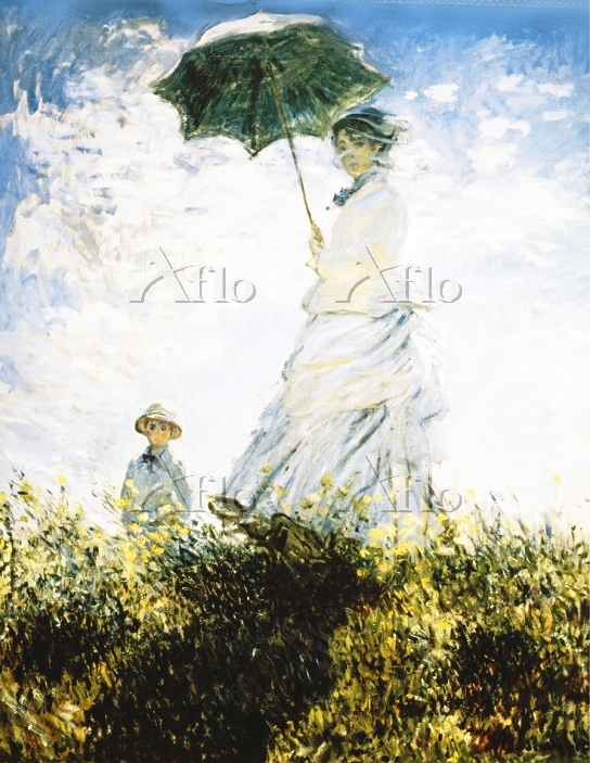 クロード・モネ 「散歩、日傘をさす女性」 [4139915]のアート作品 - アフロ