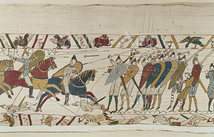 バイユーのタペストリー（刺繍画）「ヘイスティングズの戦い