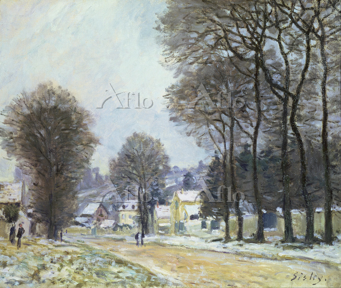 シスレー 「ルーヴシエンヌの雪」 [23384324]のアート作品 - アフロ