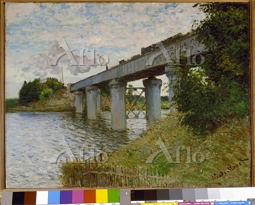 クロード・モネ 「アルジャントゥイユの鉄道橋」 [10115652]のアート