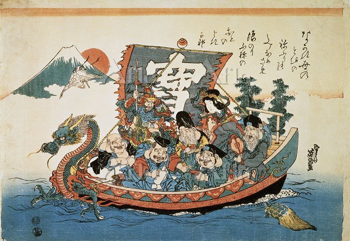 溪斎英泉 「七福神宝船之図」 [20777982]のアート作品 - アフロ