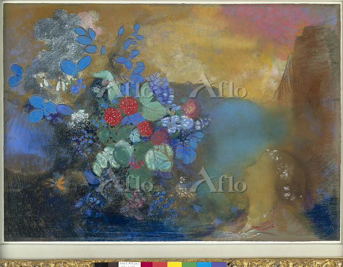 オディロン・ルドン「花に囲まれたオフィーリア」 [118591045]のアート