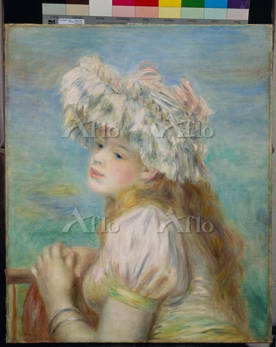 ルノワール 「レースの帽子の少女」 [944203]のアート作品 - アフロ