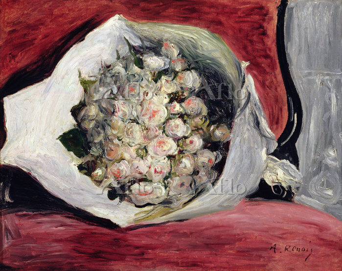ルノワール 「桟敷席に置かれたブーケ」 [22096933]のアート作品 - アフロ