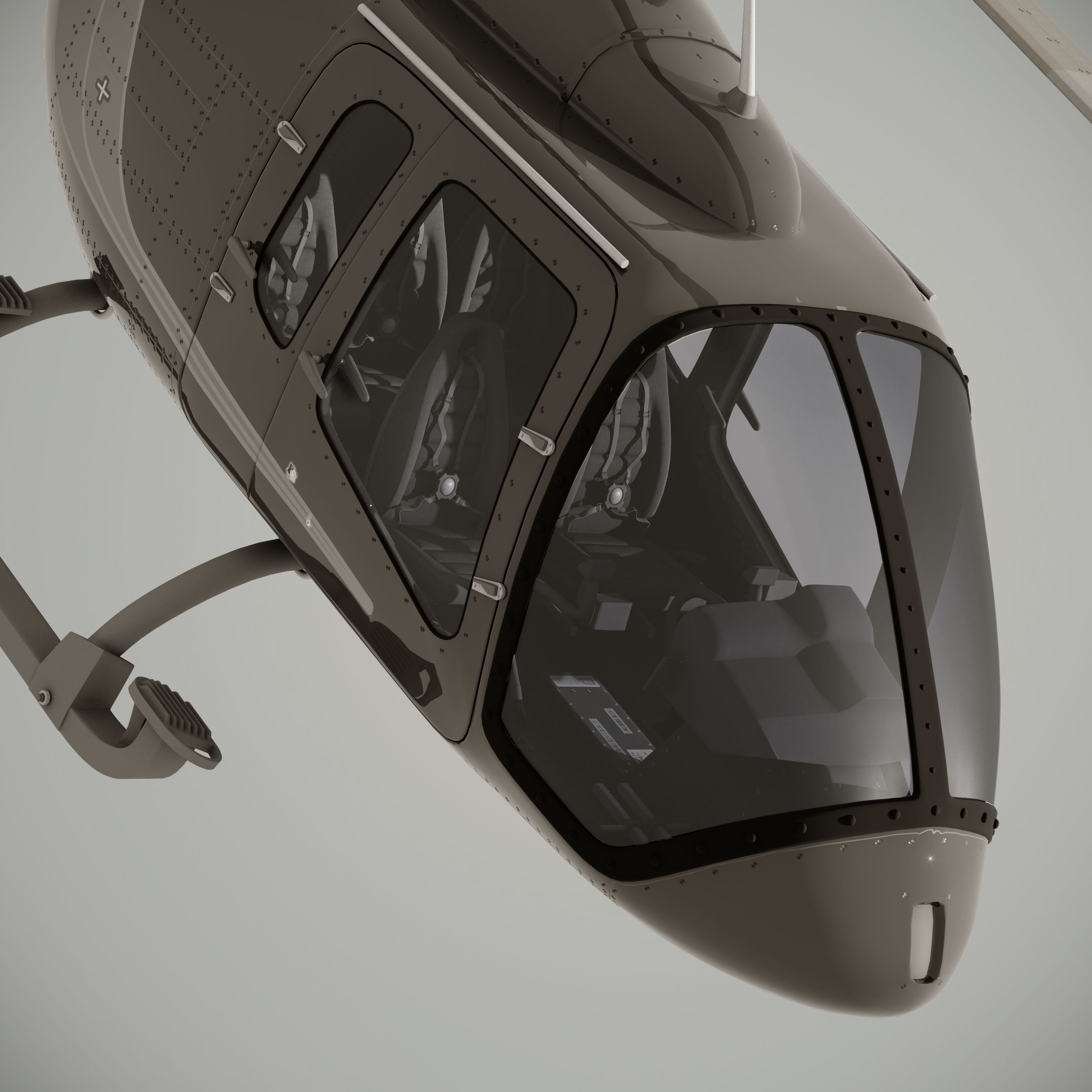 ベル505ジェットレンジャーXグレー 3Dモデル $159 - .max .3ds .fbx