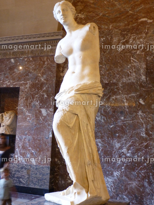古代ギリシャの大理石彫刻である女神ミロのヴィーナスの写真素材