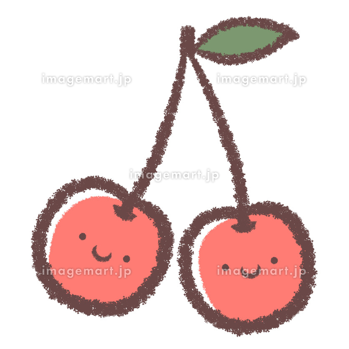 顔付きさくらんぼのイラスト素材 [166555193]｜毎月1点無料（フリー