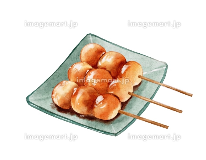 みたらし団子 イラスト 手書き風 [231375401]｜毎月1点無料（フリー