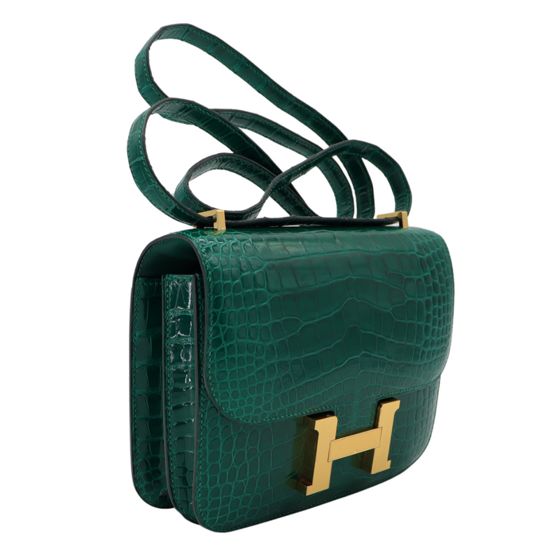 Hermès 18cm Constance Bubblegum Epsom Leather Palladium Hardware