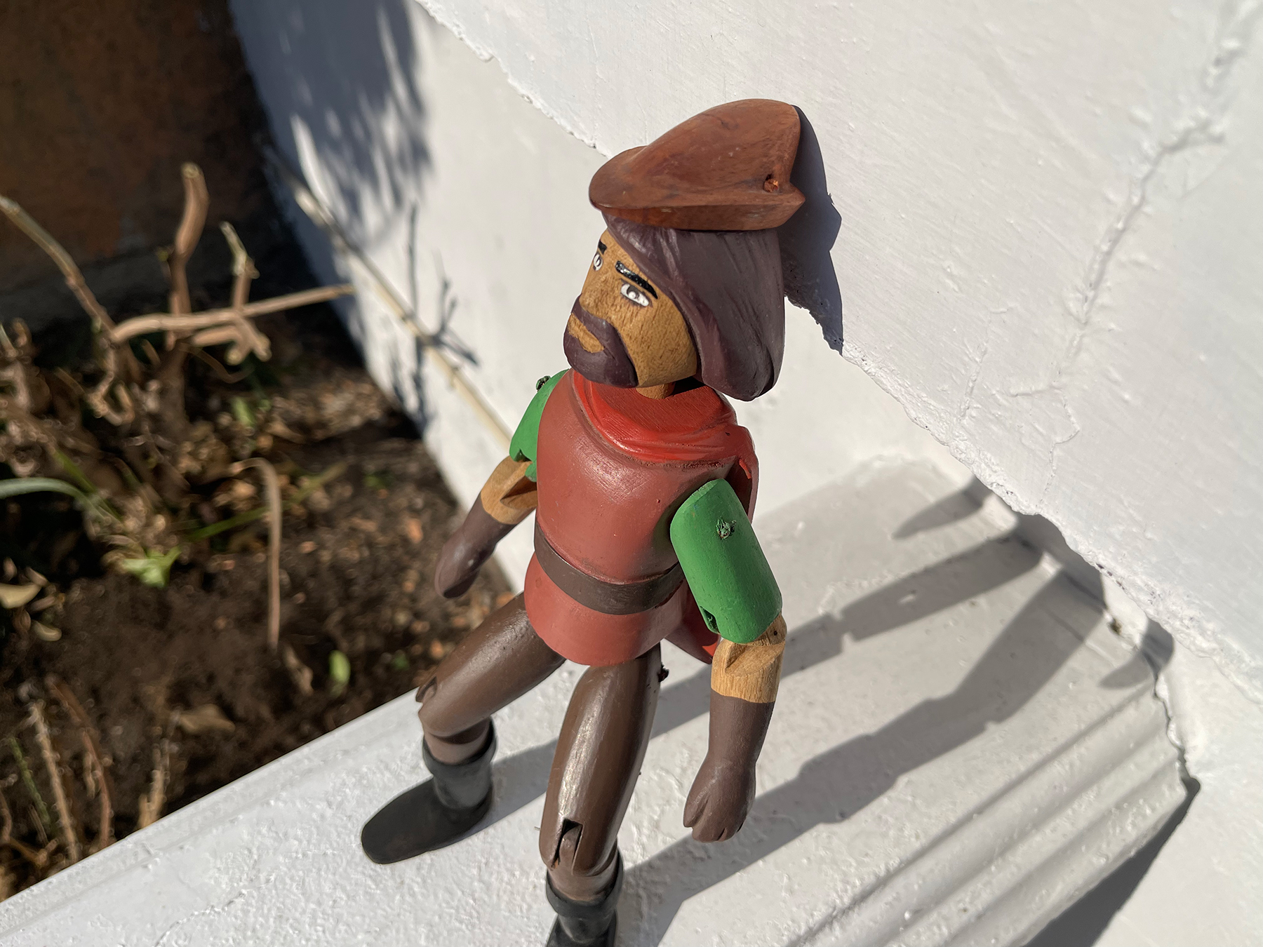 メキシコで買ったアンティークの木製人形001 - Puma Azteca