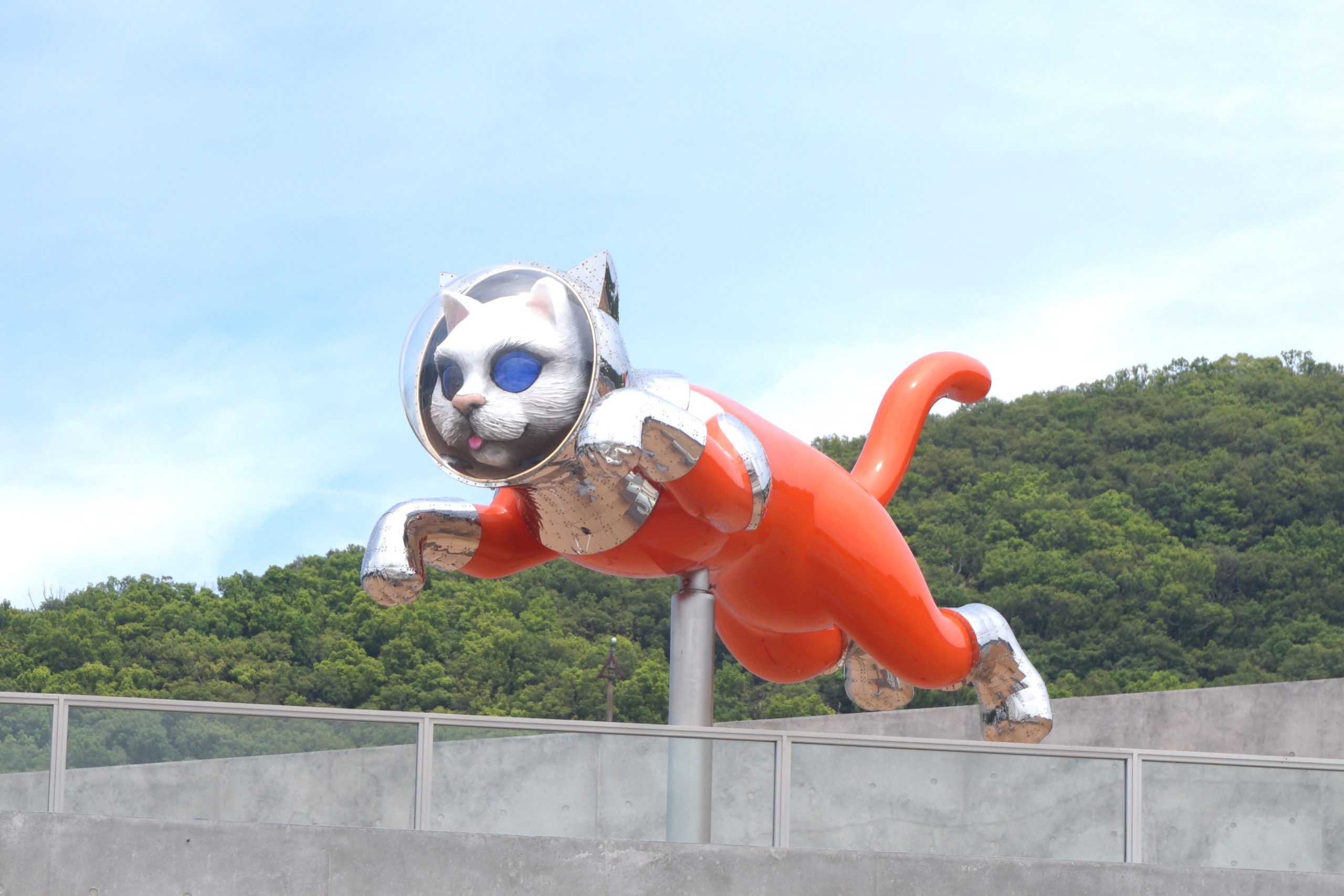 SHIP'S CAT（Jumping）」ターミナル屋上で下船客を出迎える