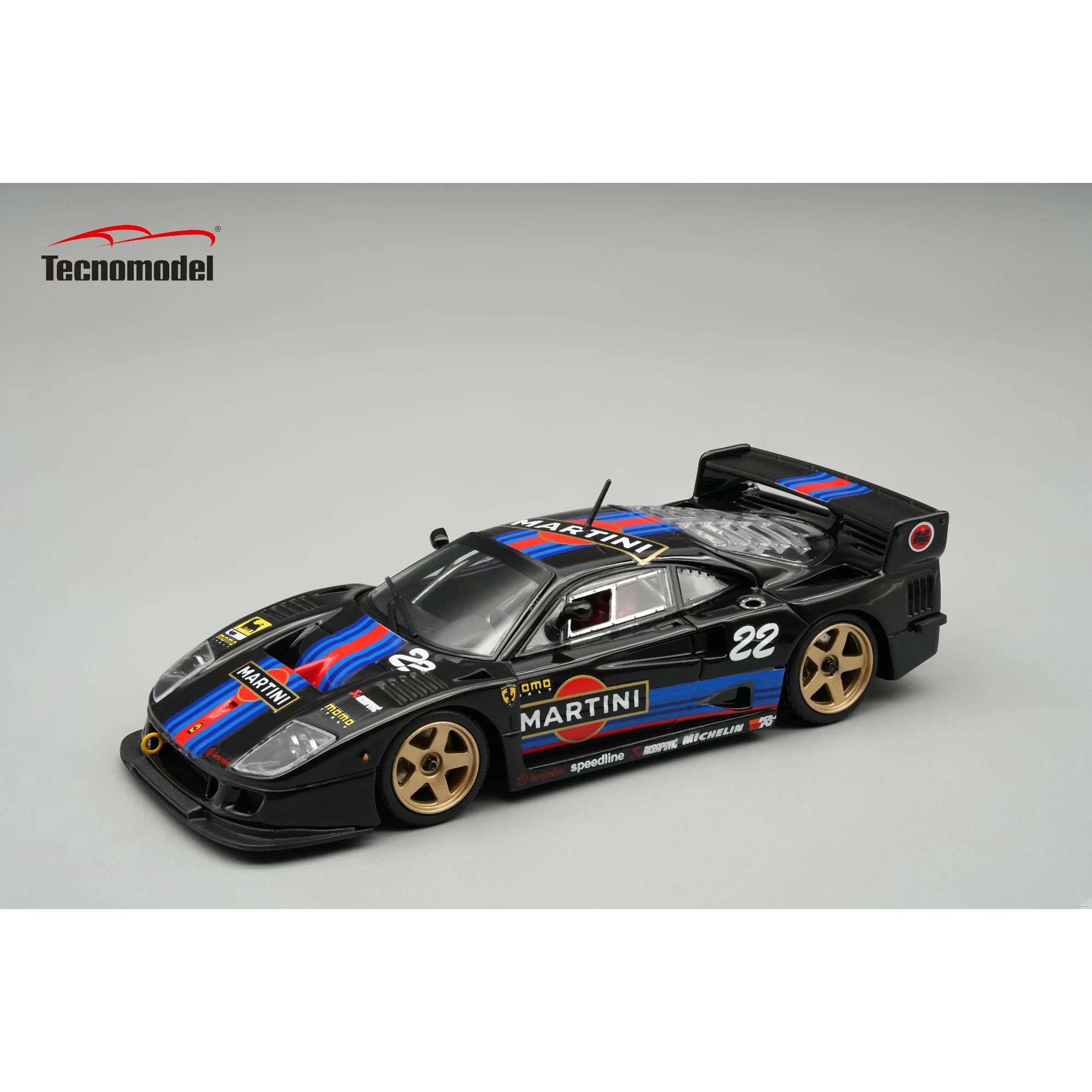 Ferrari F40 LM 1996 Black Martini Version with Gold wheels