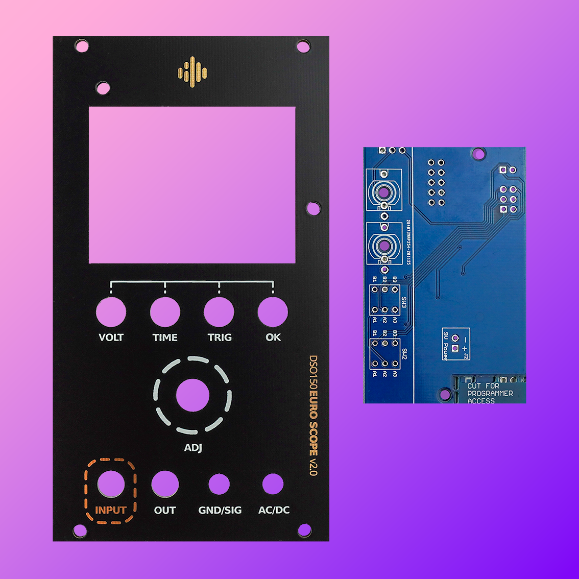 Plum Audio – DSO150 mk2 v2.2 Oscilloscope Eurorack conversion 14hp