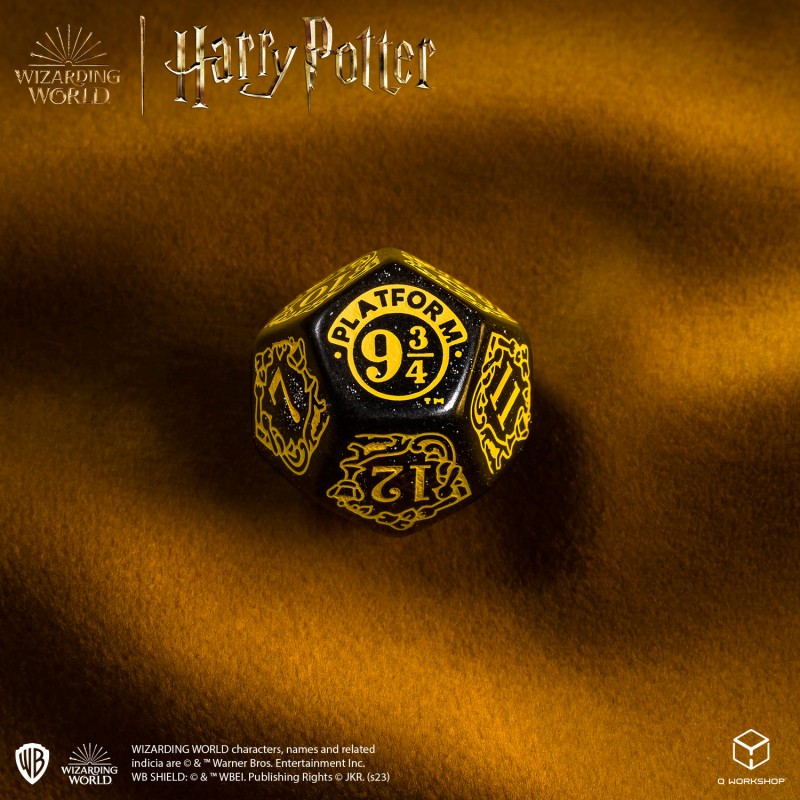Harry Potter. Hufflepuff Modern Dice Set - Black - Q WORKSHOP
