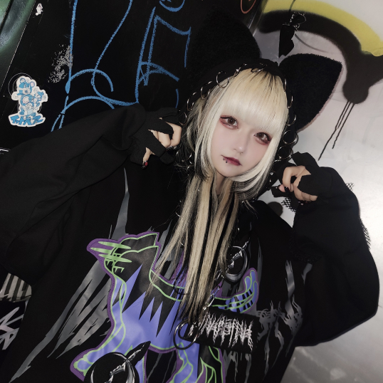 QOOZAセレクト / ［PINKSPINK］猫耳リングパーカー［REMAKESERIES