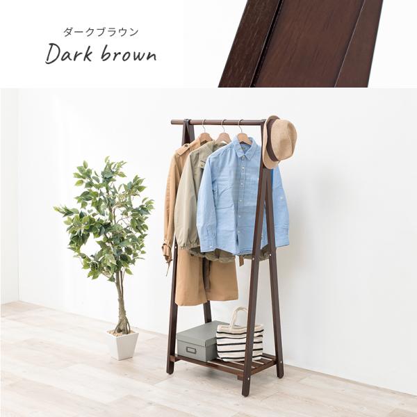 シンプルな木製ハンガーラック 棚付き [幅80] Cloth | ハンガーラック
