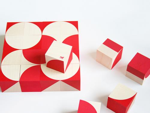 木のおもちゃ カルテット / オルナボ（ORNABO）｜ネフ社 スイス製 赤と