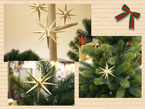 木のおもちゃ カルテット / 金の星オーナメントセット｜アルビン