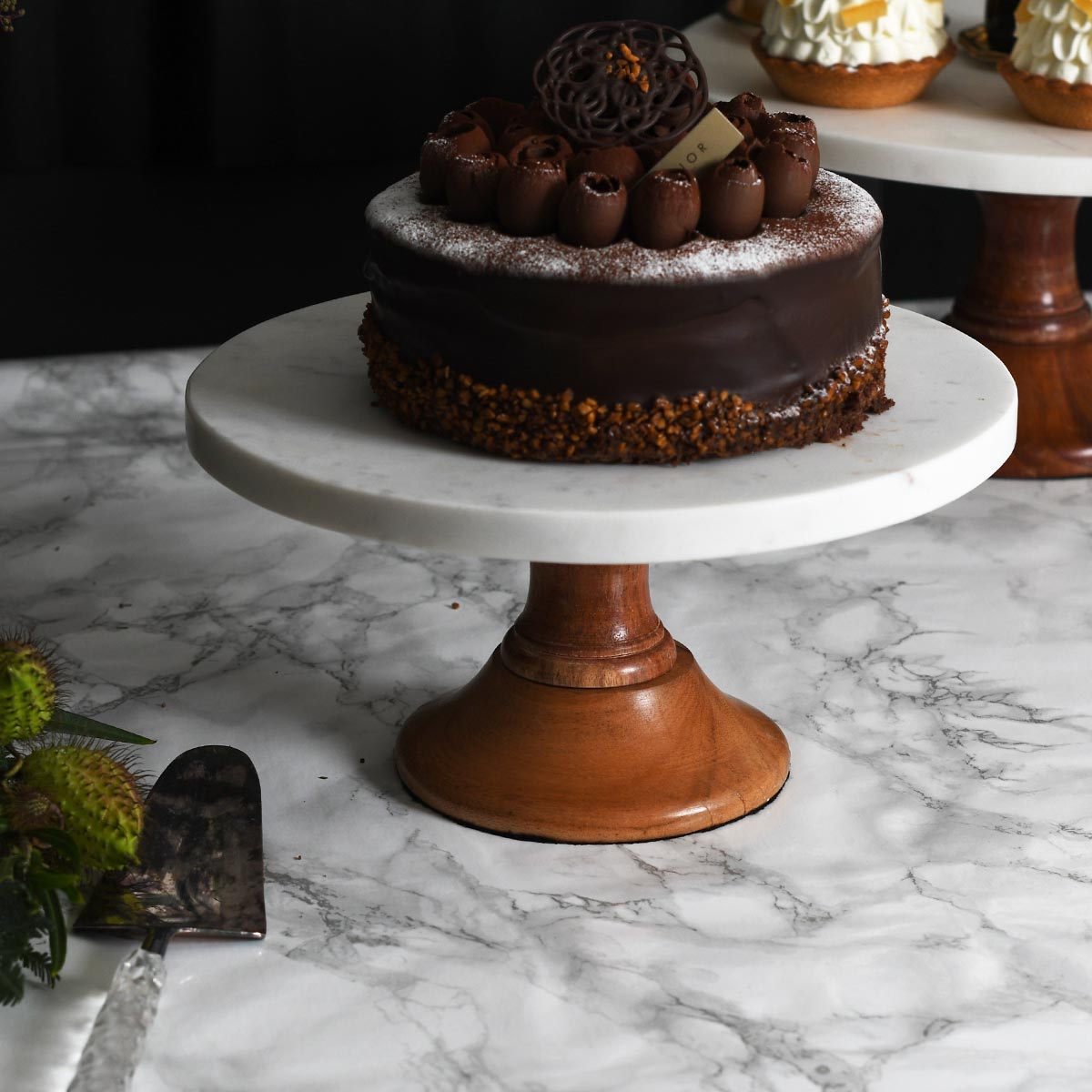 Queen Ann クイーンアン マーブルケーキスタンドS QA-SKW-1647A