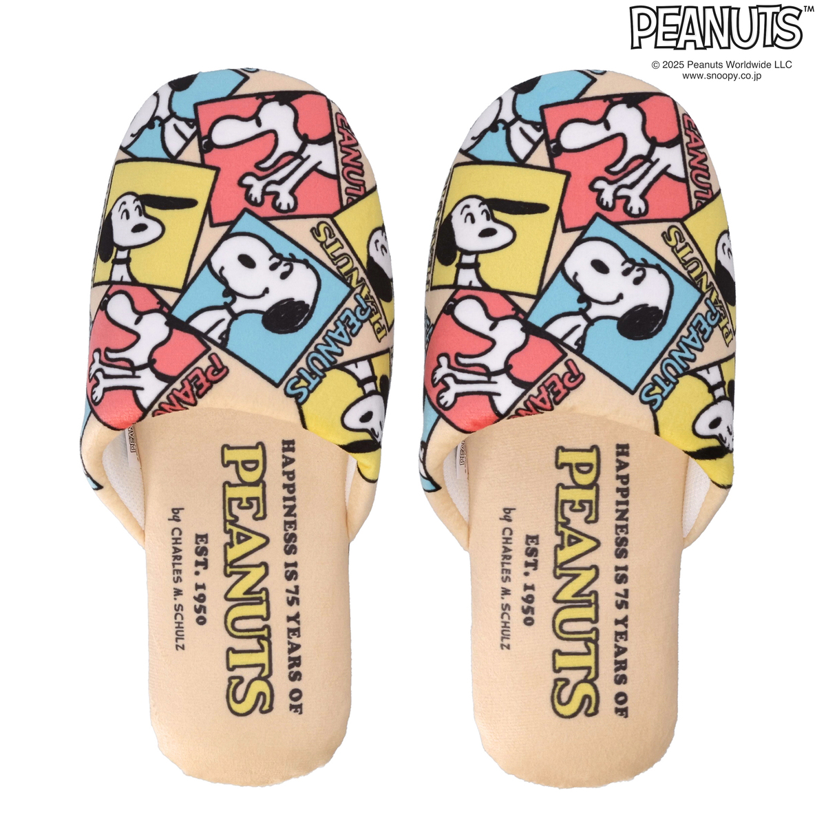 PEANUTS75周年 スリッパ ヴィンテージスヌーピー PEANUTS（ピーナッツ