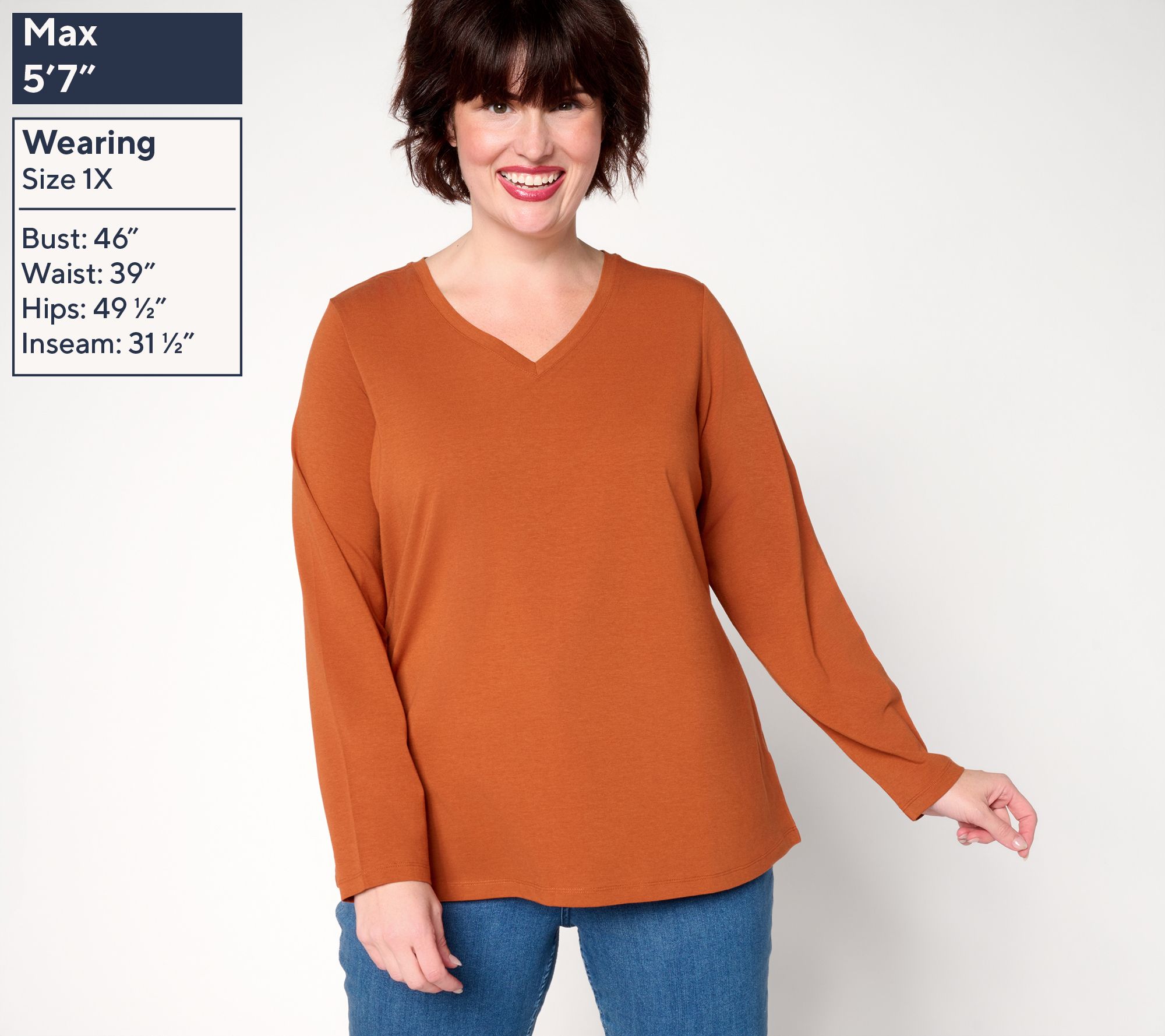 Denim & Co. Essentials So Soft Jersey 3-Pack V-Neck Tops - QVC.com