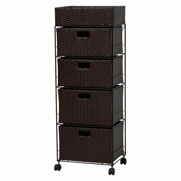 楽天市場】不二貿易 桐製 マルチカラフル5段ボックス シンクエ 2(1台